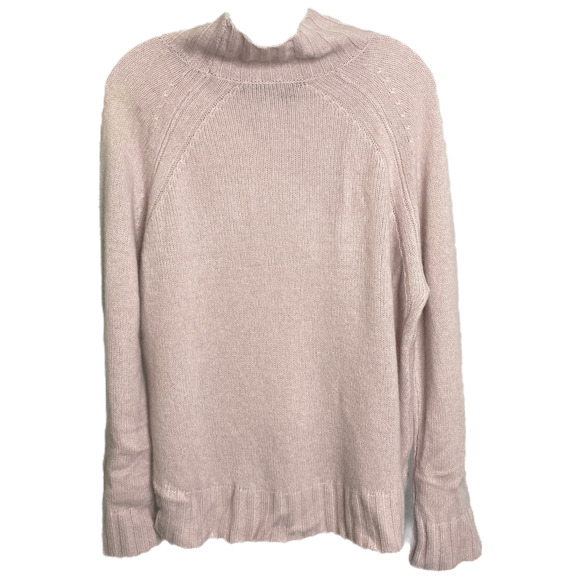360 Cashmere Women Sweater Pink Knit‎ Mock Neck 100% Cashmere Pullover M $360 - Picture 3 of 6